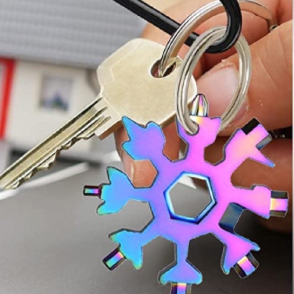 3/$15❤️ BRAND NEW Snowflake Keychain Multi-purpose Tool - Picture 9 of 11